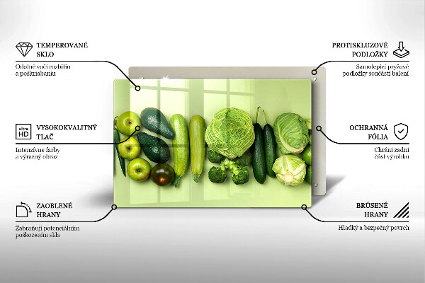 Protège plaque de cuisson Fruits et légumes verts