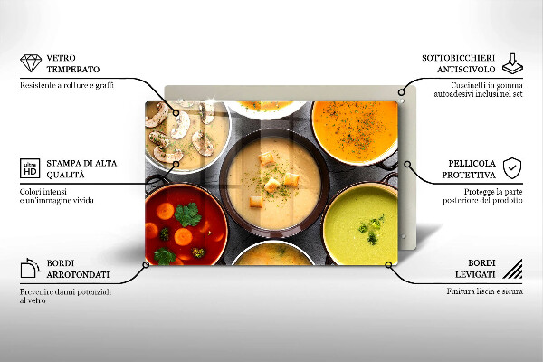 Protège plaque de cuisson Des soupes colorées