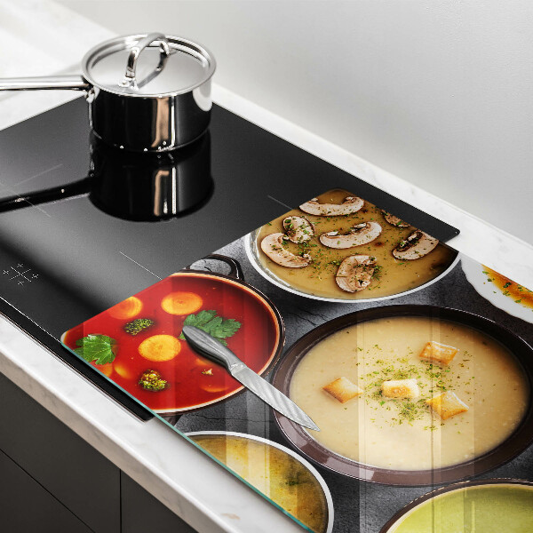 Protège plaque de cuisson Des soupes colorées