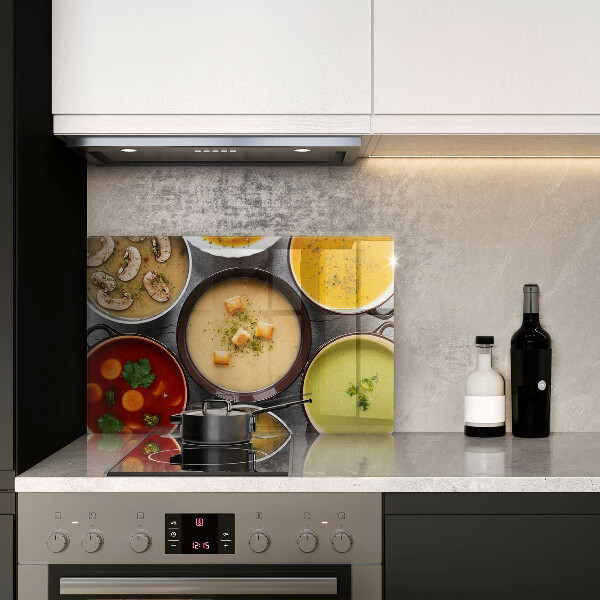 Protège plaque de cuisson Des soupes colorées