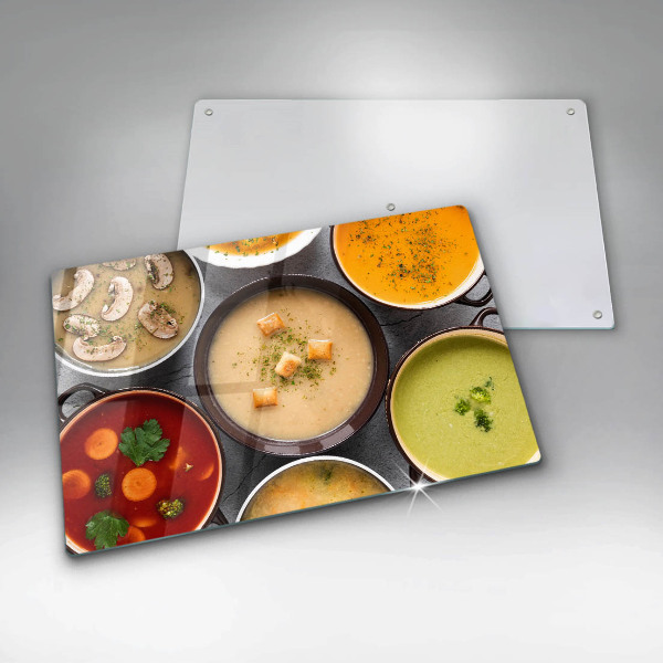 Protège plaque de cuisson Des soupes colorées