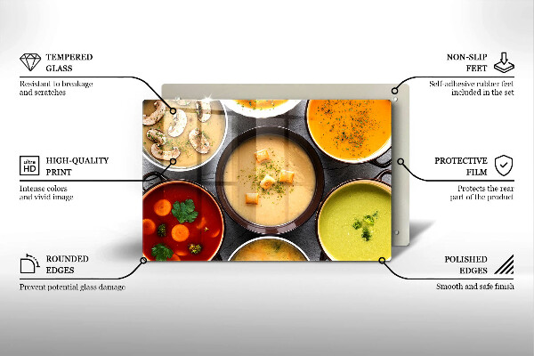 Protège plaque de cuisson Des soupes colorées