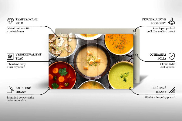 Protège plaque de cuisson Des soupes colorées