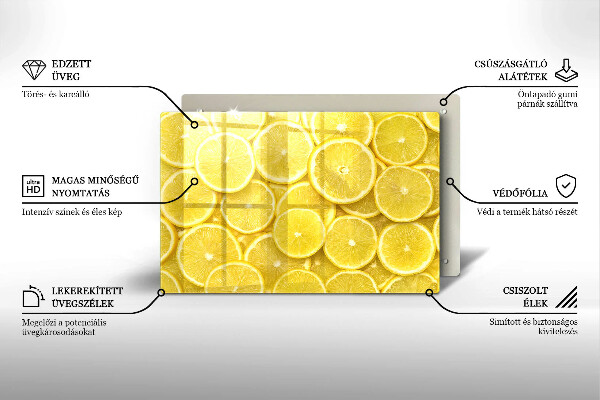 Cache plaque de cuisson Citron