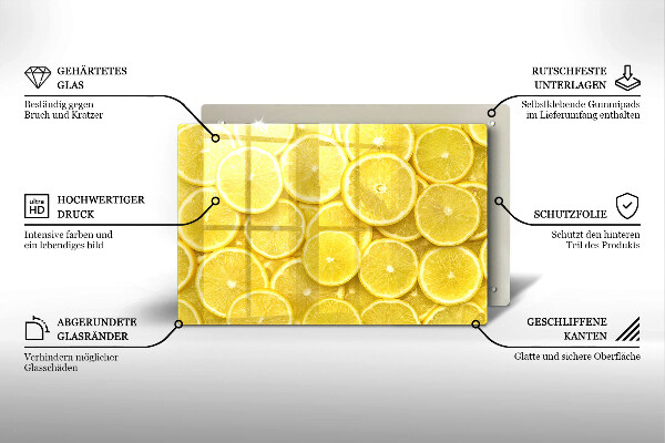 Cache plaque de cuisson Citron