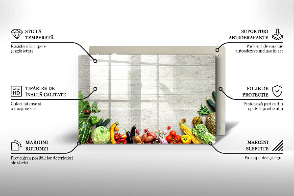 Cache plaque de cuisson Légumes sur couvertures