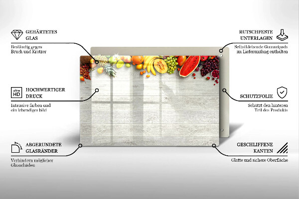 Cache plaque de cuisson Fruits sur les couvertures