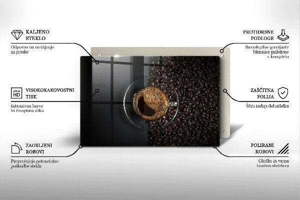 Cache plaque de cuisson Café et grains