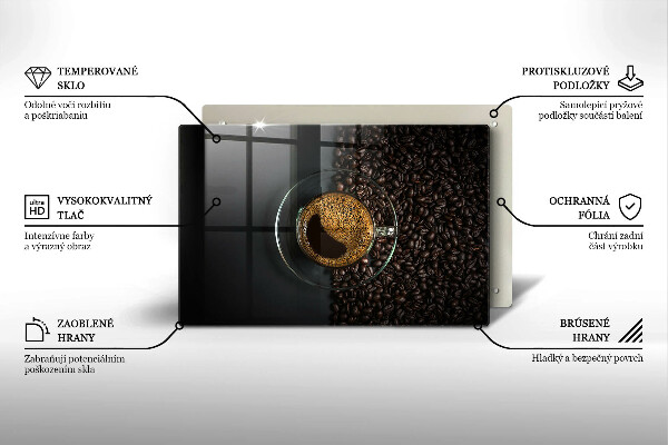 Cache plaque de cuisson Café et grains