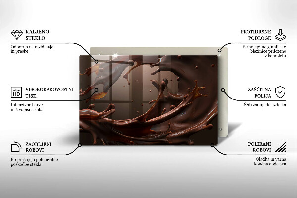 Cache plaque de cuisson Chocolat liquide