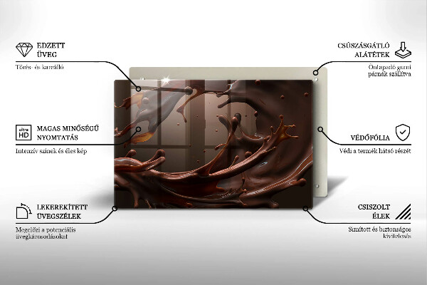 Cache plaque de cuisson Chocolat liquide