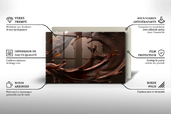 Cache plaque de cuisson Chocolat liquide