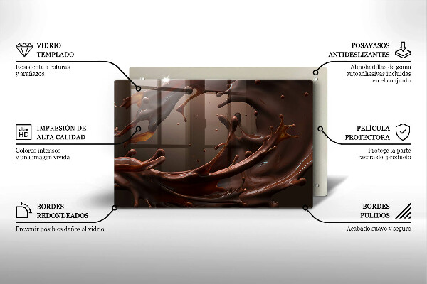 Cache plaque de cuisson Chocolat liquide