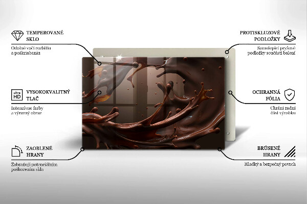 Cache plaque de cuisson Chocolat liquide