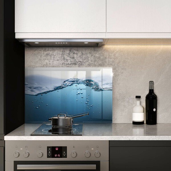 Cache plaque de cuisson L'eau bleue