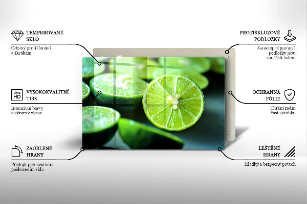 Cache plaque de cuisson Agrumes citron vert