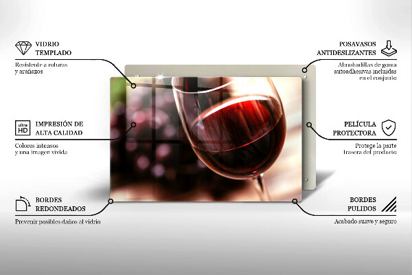 Cache plaque de cuisson Un verre de vin rouge