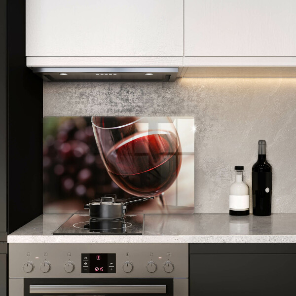 Cache plaque de cuisson Un verre de vin rouge
