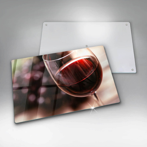 Cache plaque de cuisson Un verre de vin rouge