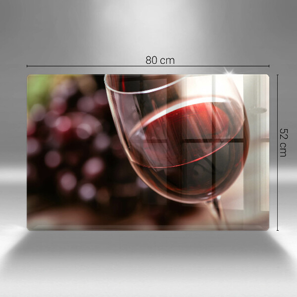 Cache plaque de cuisson Un verre de vin rouge