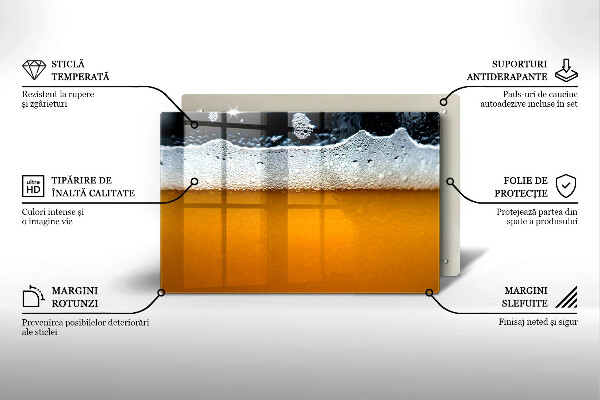 Cache plaque de cuisson Boire de la mousse de bière