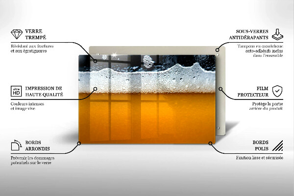 Cache plaque de cuisson Boire de la mousse de bière