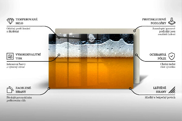 Cache plaque de cuisson Boire de la mousse de bière