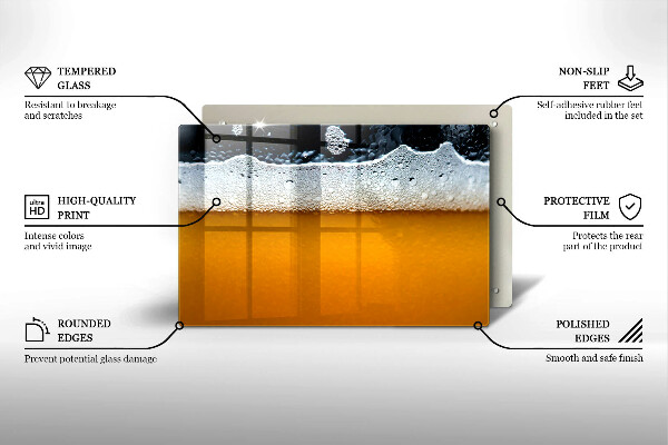 Cache plaque de cuisson Boire de la mousse de bière