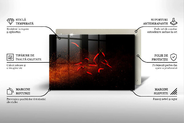 Cache plaque de cuisson Piments forts