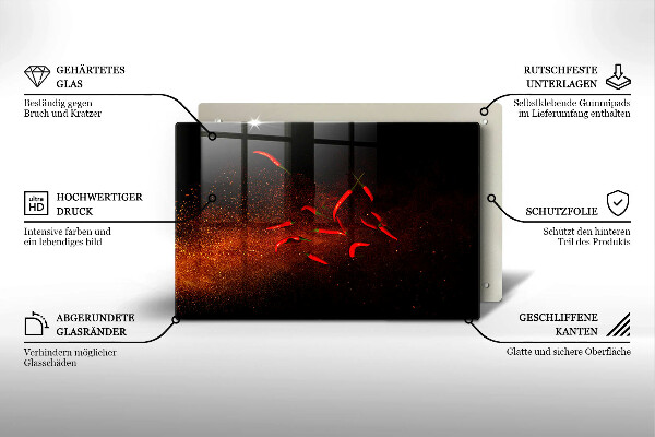 Cache plaque de cuisson Piments forts
