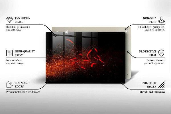 Cache plaque de cuisson Piments forts