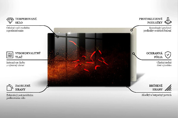 Cache plaque de cuisson Piments forts