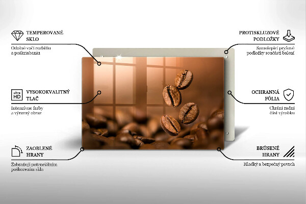 Cache plaque de cuisson Grains de café