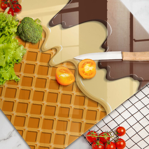 Cache plaque de cuisson Illustration de cornet de crème glacée