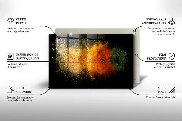 Protège plaque de cuisson Épices colorées