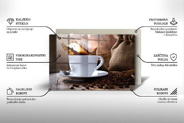 Protection plaque induction Tasse et grains de café