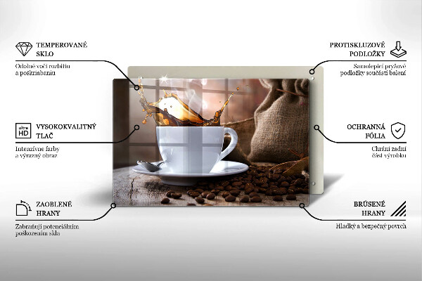 Protection plaque induction Tasse et grains de café