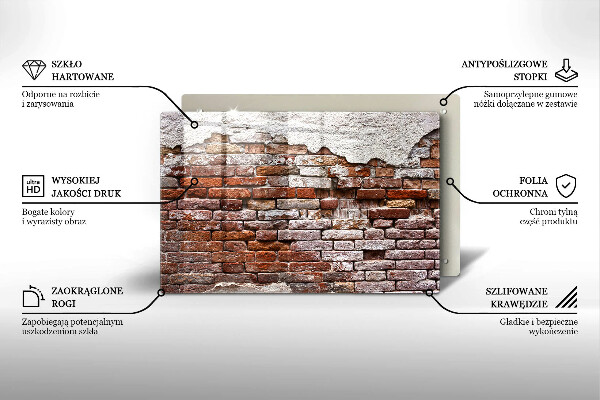 Protection plaque induction Vieux mur de brique et de béton