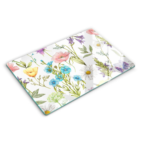 Protection plaque induction Illustration de fleurs