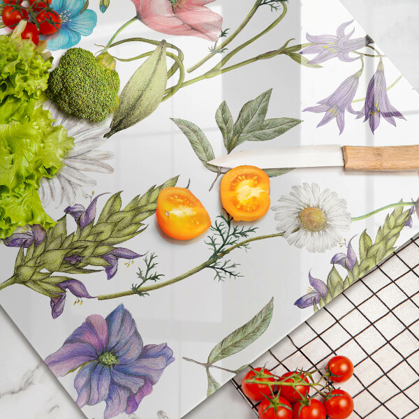 Protection plaque induction Illustration de fleurs