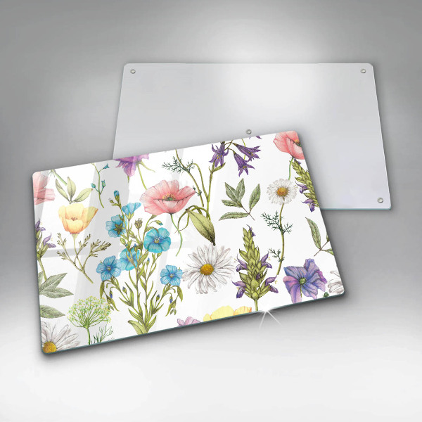 Protection plaque induction Illustration de fleurs