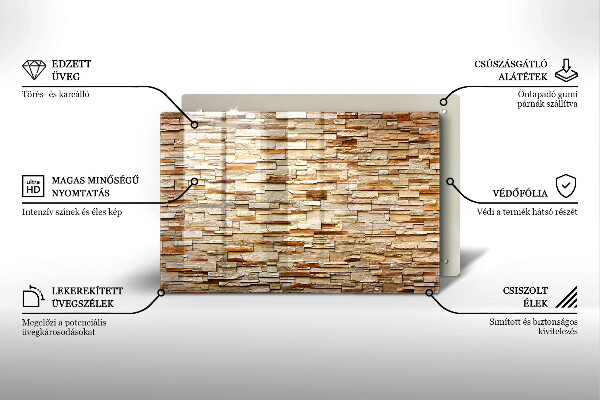 Protection plaque induction Texture des pierres décoratives