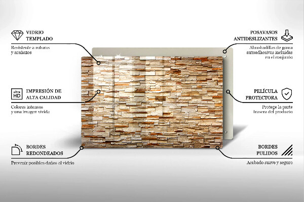 Protection plaque induction Texture des pierres décoratives