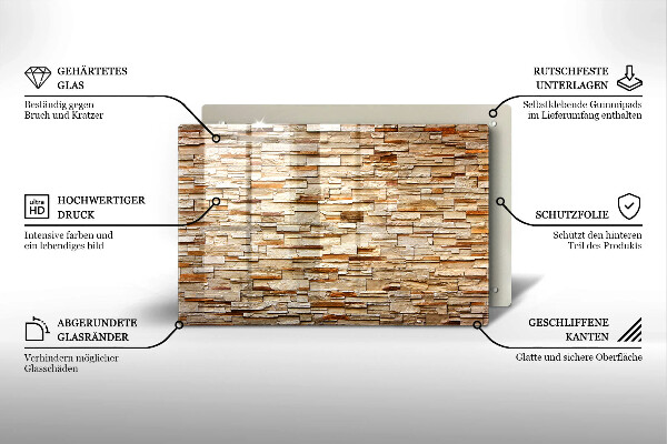 Protection plaque induction Texture des pierres décoratives