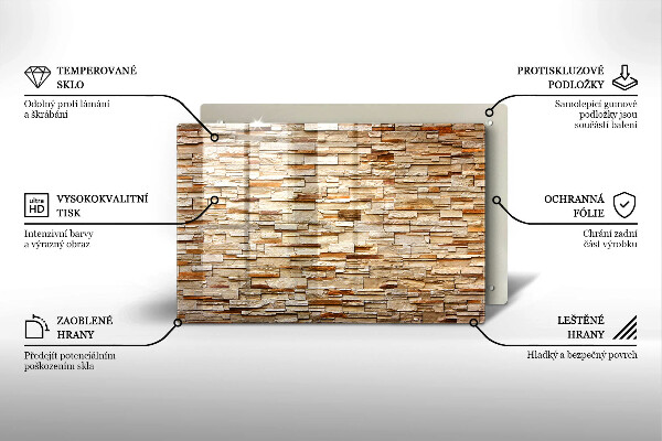 Protection plaque induction Texture des pierres décoratives