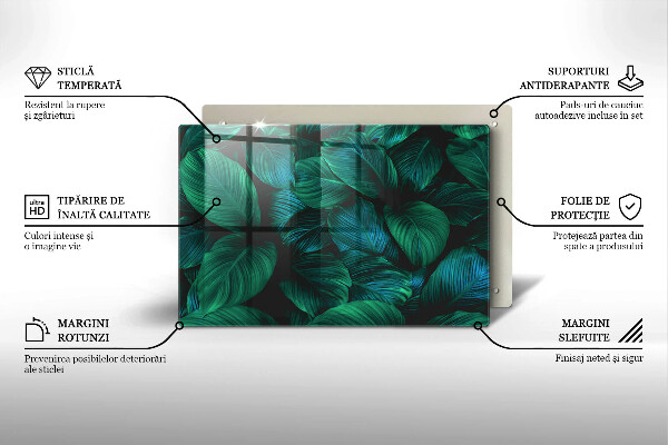 Cache plaque de cuisson Feuilles de la jungle