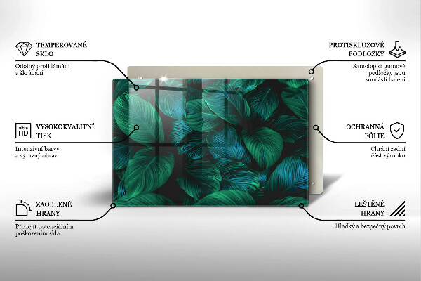 Cache plaque de cuisson Feuilles de la jungle