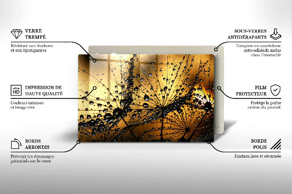 Protection plaque induction Rosée et pissenlits