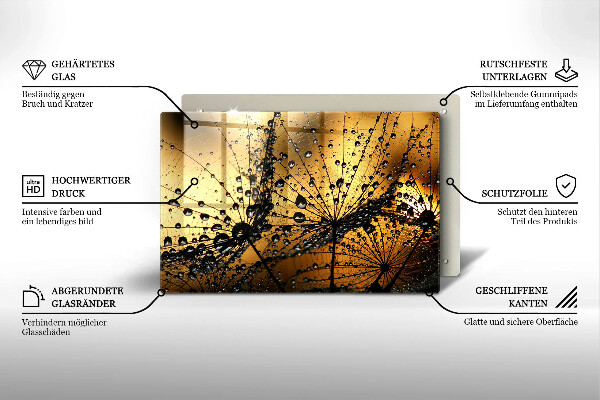 Protection plaque induction Rosée et pissenlits