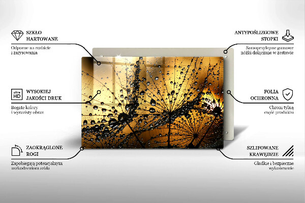 Protection plaque induction Rosée et pissenlits